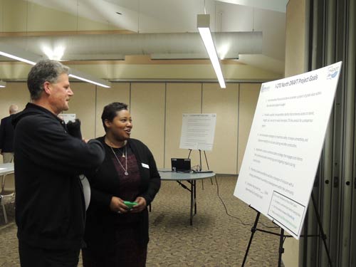 More than 120 residents, elected officials, business representatives, and journalists attended the first I-270 North Public Meeting on Thursday, February 20, 2018 at Hazelwood Civic Center East. Attendees reviewed informational stations, spoke to project team members, and  provide feedback at the comment area