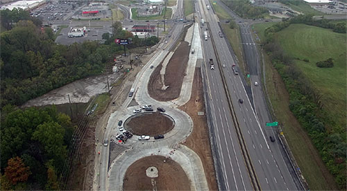 Construction on Bellfontaine Roundabout